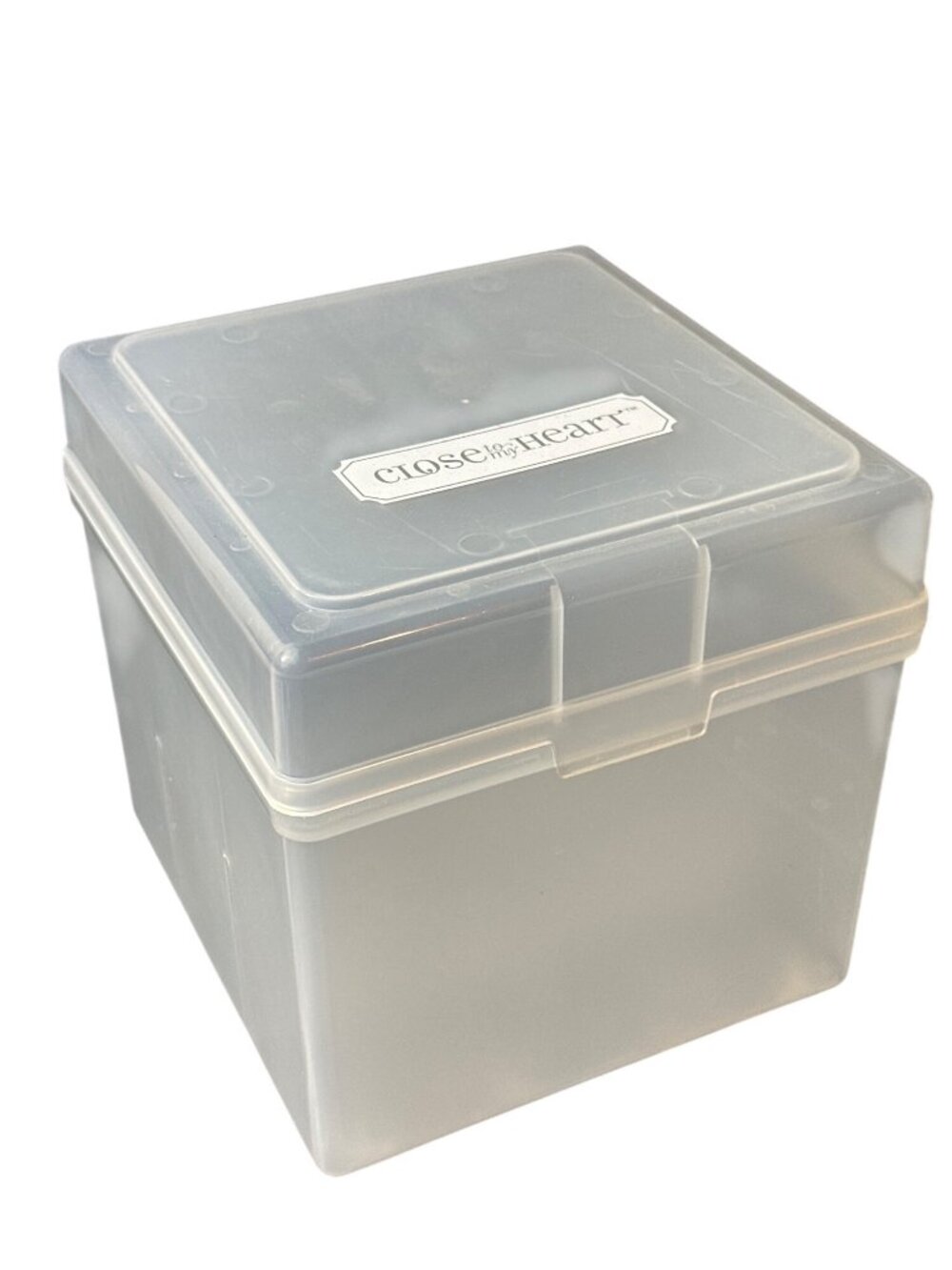 CTMH Close To My Heart Clear Plastic Craft Storage Box With Dividers